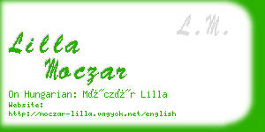 lilla moczar business card